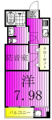 SKリデンテ白井笹塚I(1K/1階)の間取り写真