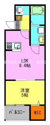 S-COURT千葉寺(1LDK/3階)の間取り写真