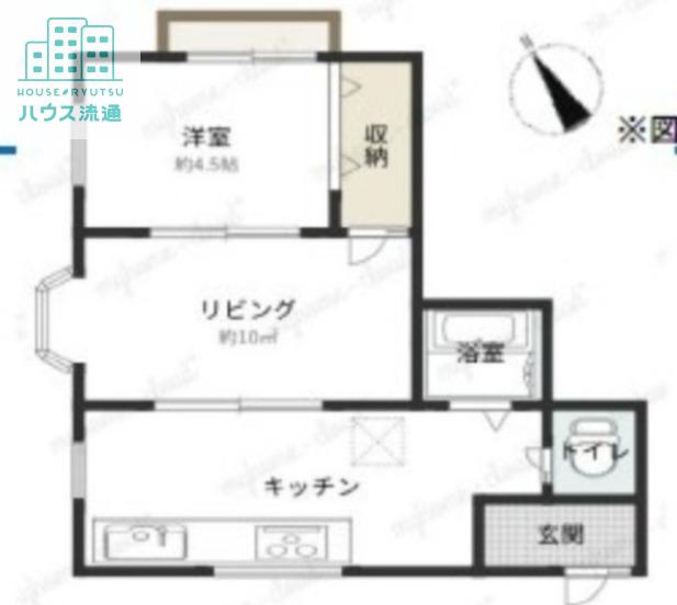 コーポグレースII(2DK/2階)の間取り写真