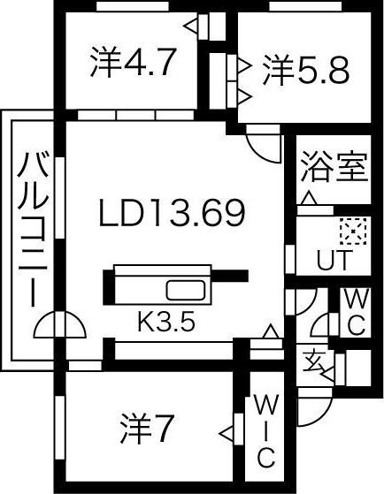 LAYLA27(3LDK/5階)の間取り写真