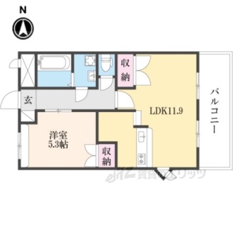 MERVEILLE二階堂(1LDK/3階)の間取り写真