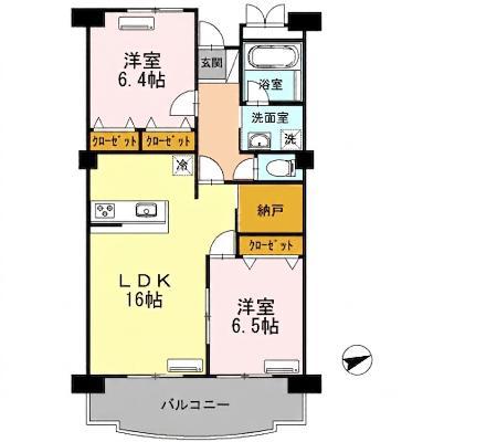 PASTORAL岡崎柱(2SLDK/3階)の間取り写真