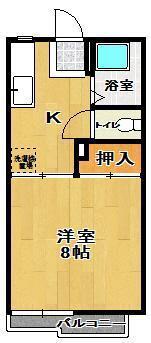 フローレンス(1K/2階)の間取り写真