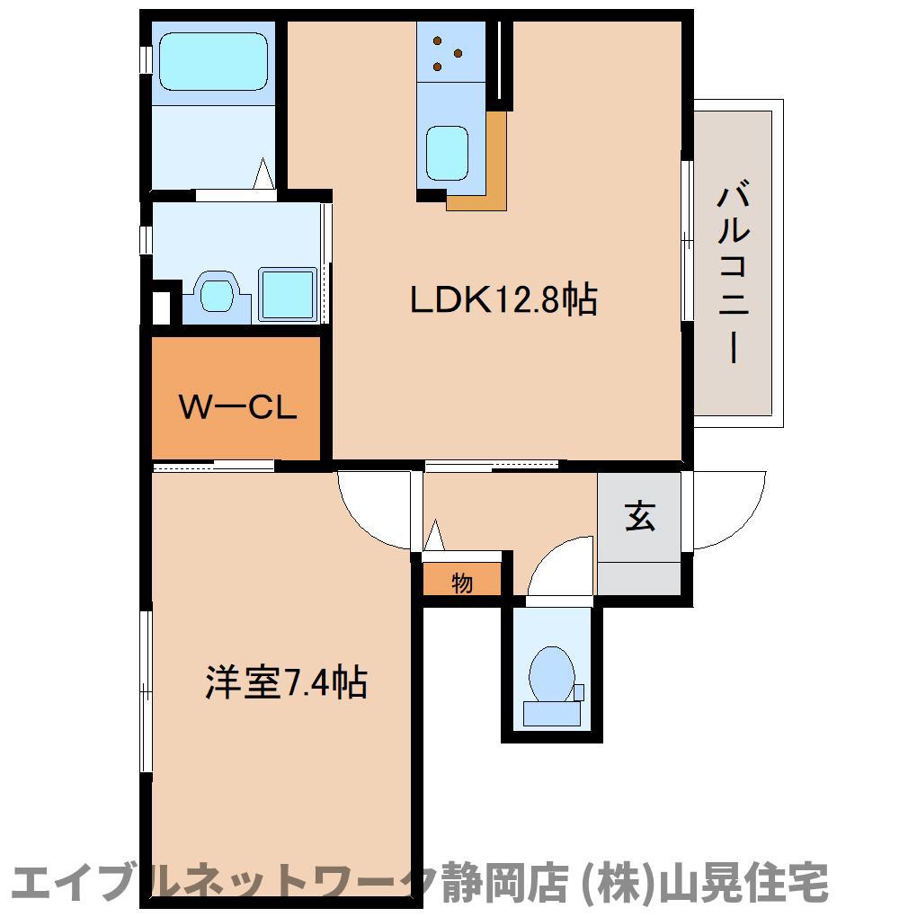 ディモーラすぎり(1LDK/1階)の間取り写真