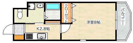 アフロディーテ(1K/3階)の間取り写真