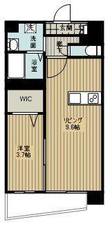 MID TERRACE(1LDK/6階)の間取り写真