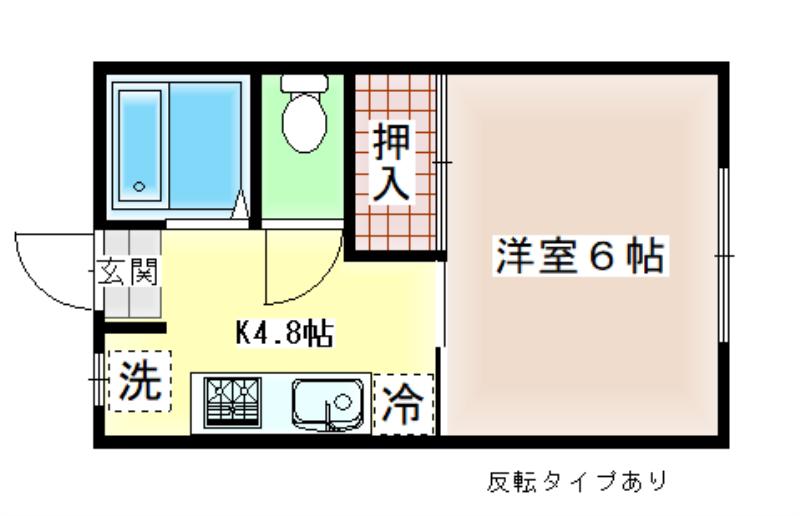 コーポ鶴田(1K/1階)の間取り写真