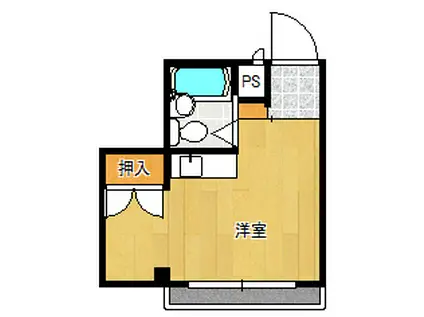 コスモハイム(ワンルーム/2階)の間取り写真