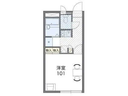 レオパレスバロンII(1K/2階)の間取り写真