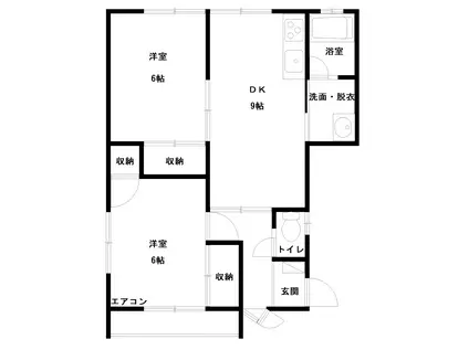 AVENIR(2DK/1階)の間取り写真