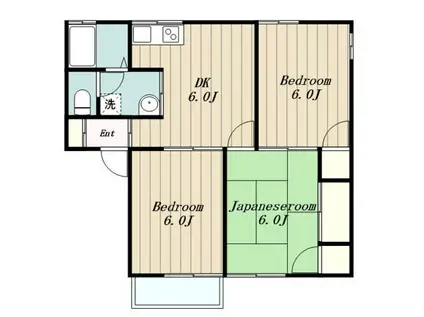 シャトル神戸(3DK/1階)の間取り写真