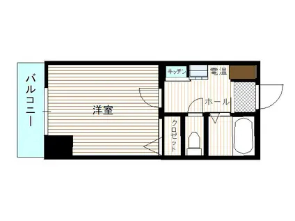 グランピアマンション長崎(ワンルーム/10階)の間取り写真