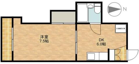 カーサ立石(1DK/3階)の間取り写真