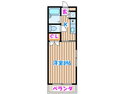 グランブルー(1K/5階)の間取り写真