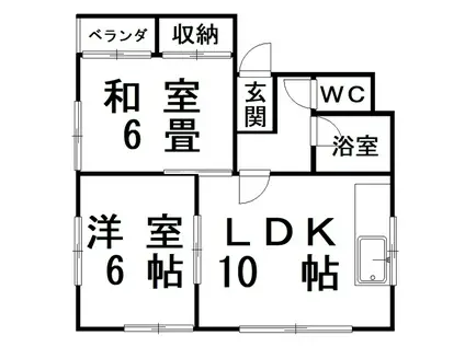 司ハイツ(2LDK/2階)の間取り写真