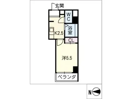 SOPHISSAKURAYAMA(1K/8階)の間取り写真