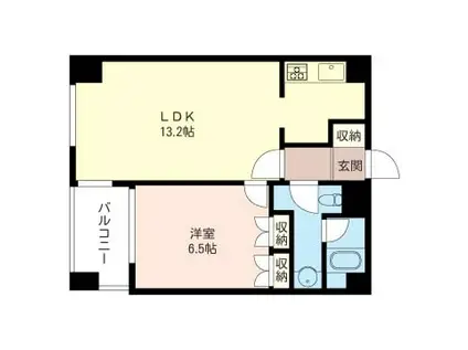 グリーン・コート武蔵野(1LDK/2階)の間取り写真