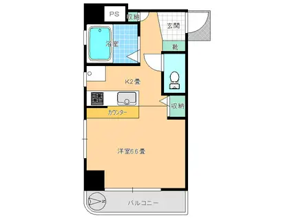 コリーヌベルテ西大島(ワンルーム/3階)の間取り写真