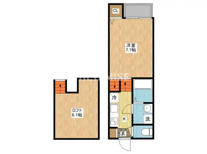 MODERN PALAZZO諫早LIBERTA(1SK/1階)の間取り写真