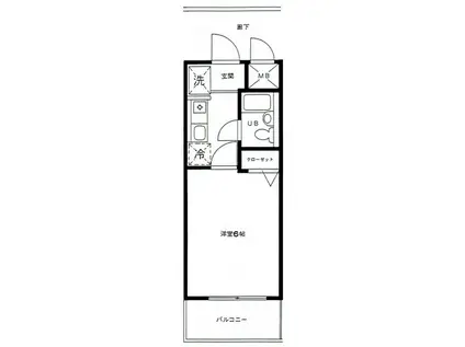 グレース野川(1K/3階)の間取り写真