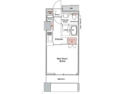 SEASCAPE千葉みなと(1K/11階)の間取り写真