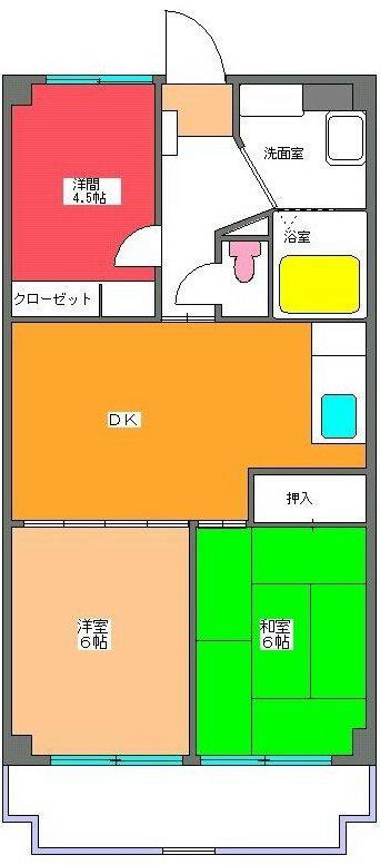 キヨミズキャンパス(3DK/3階)の間取り写真