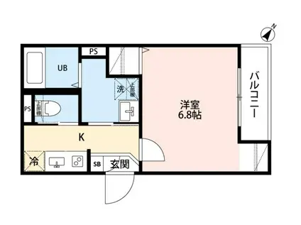 ROBOT HOME 柳瀬川(1K/2階)の間取り写真