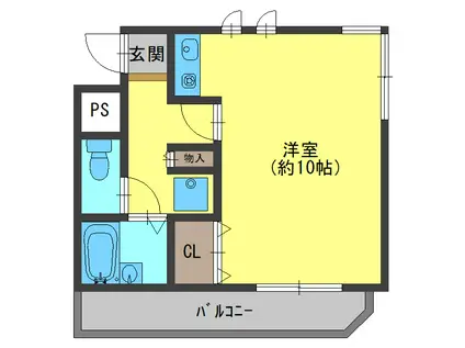 クレッセント逆瀬川(ワンルーム/4階)の間取り写真