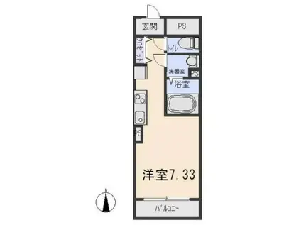 POGGIOALSOLETRE(ワンルーム/1階)の間取り写真