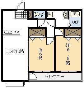 リージェントマンション(2LDK/1階)の間取り写真