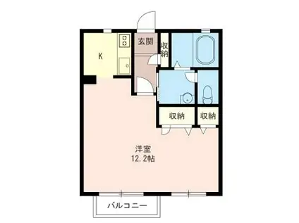 ディアスヨシカワ(ワンルーム/1階)の間取り写真