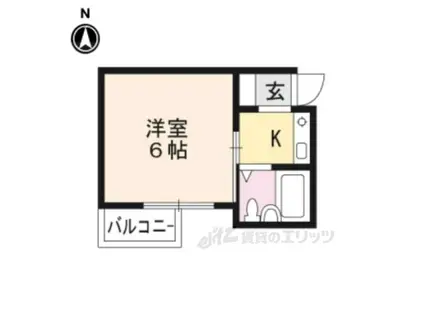 ロイヤルレディデンス山口1(1K/3階)の間取り写真