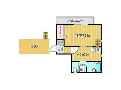 PARKNOTE(1K/3階)の間取り写真