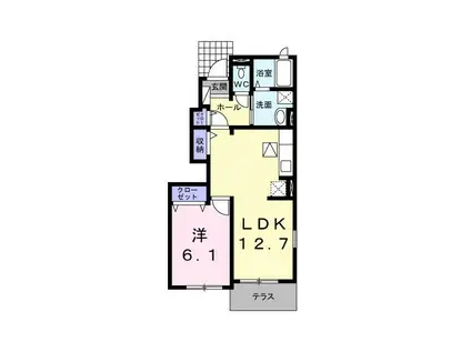 グランデ・マーカスC(2LDK/2階)の間取り写真