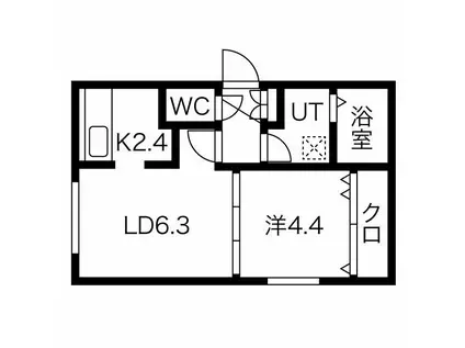 エルフ11(1LDK/1階)の間取り写真