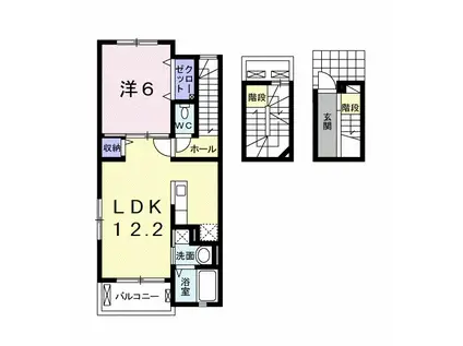 サンリット ガーデン II(1LDK/3階)の間取り写真