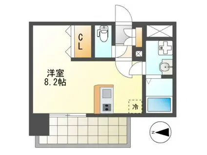 SHOKEN RESIDENCE名古屋(1K/11階)の間取り写真