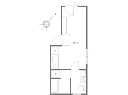 コルク本駒込(ワンルーム/3階)の間取り写真
