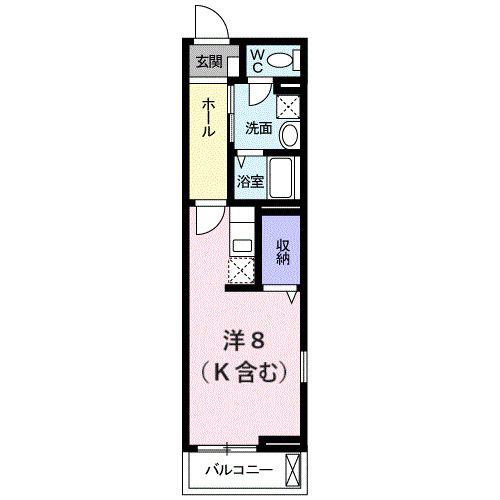 メゾン・ドゥ・アンジュ(ワンルーム/2階)の間取り写真