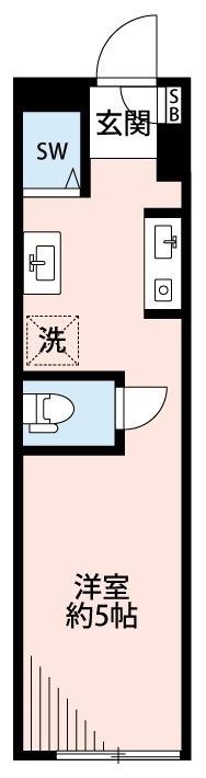 ソフィア上星川(ワンルーム/2階)の間取り写真