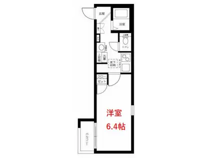 メゾン・ド・ソレイユ蒲田(1K/1階)の間取り写真