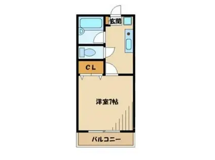 グレイス玉川学園I(1K/2階)の間取り写真