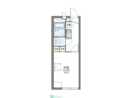 レオパレスハロー越谷(1K/2階)の間取り写真