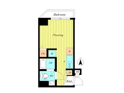 FUTIVAL横浜シティ(1K/6階)の間取り写真