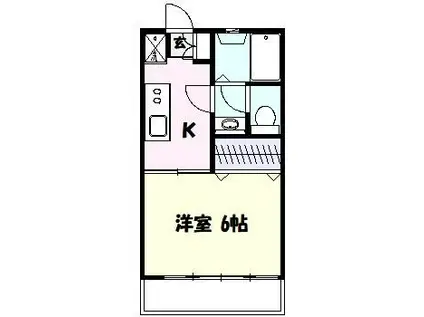 シャルムクリスチーヌ(1K/1階)の間取り写真