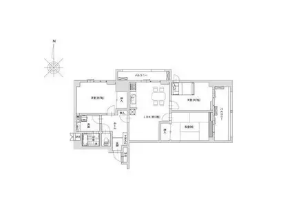 シーアイマンション南大津(3LDK/10階)の間取り写真