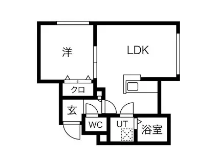 NOA美園(1LDK/4階)の間取り写真