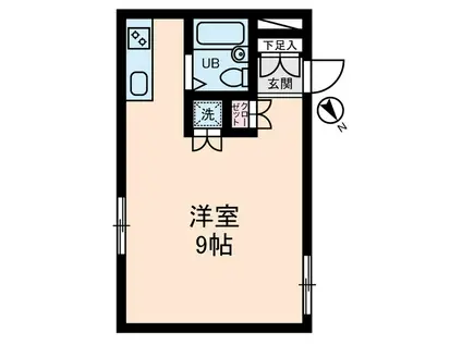 カーサグリス(ワンルーム/1階)の間取り写真