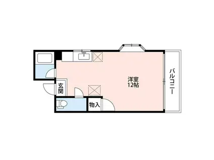 ハイツV(ワンルーム/5階)の間取り写真