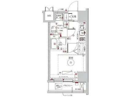 LUMEED横濱南(1K/3階)の間取り写真